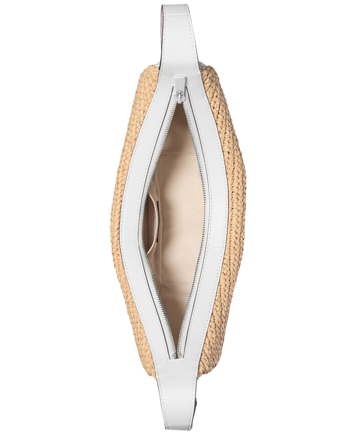 Michael Kors Michael  Avra Medium Convertible Sling Crossbody In Natural,optic White