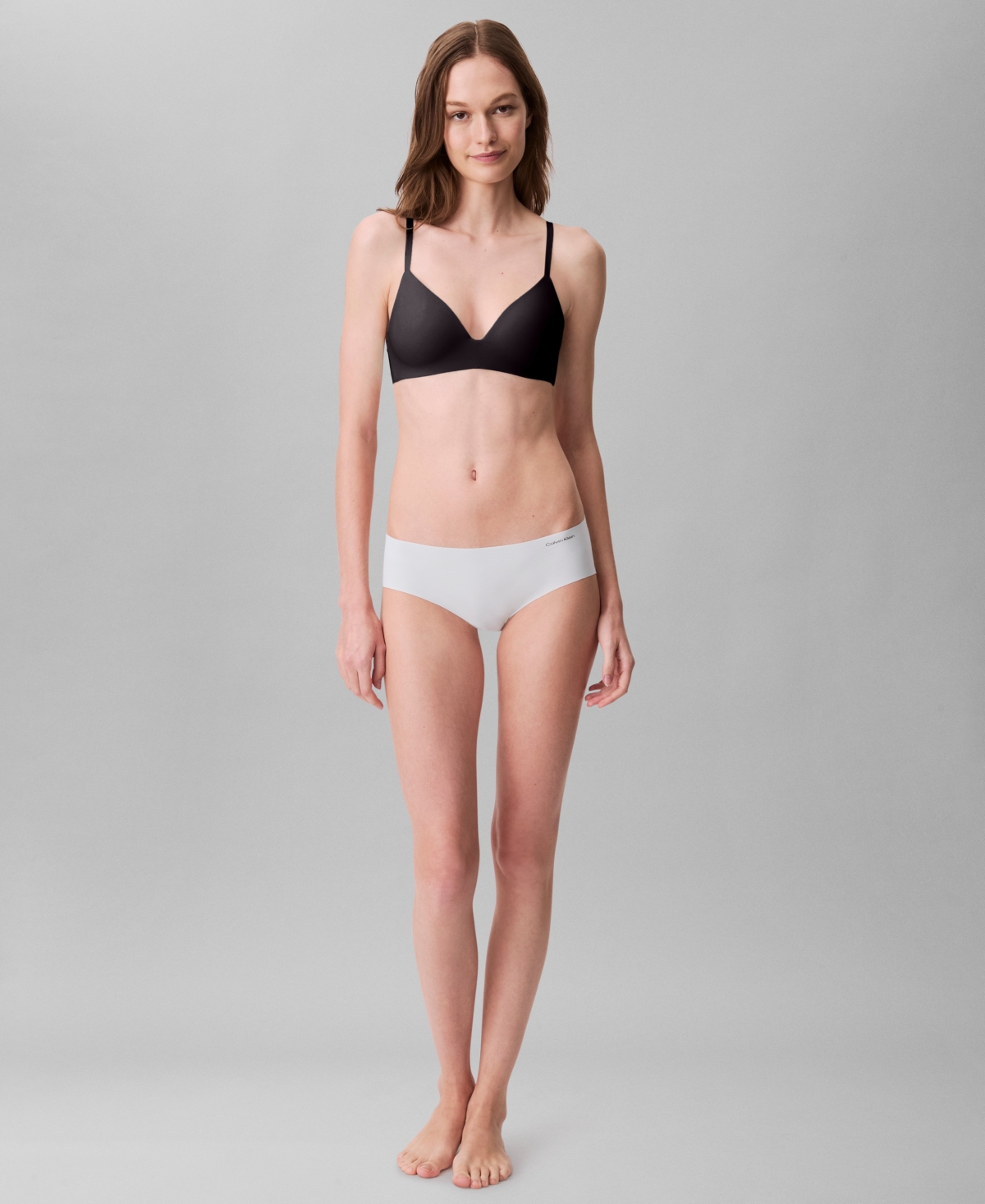 Calvin Klein Invisibles Comfort Lightly Lined Triangle Bralette Qf5753 In Speakeasy