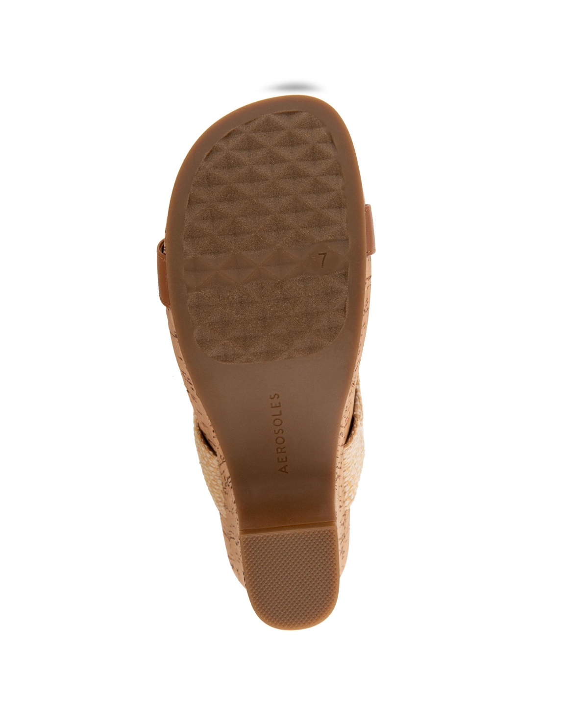 AEROSOLES WOMEN'S MACKENZIE ROUND TOE PLATFORM SANDALS 