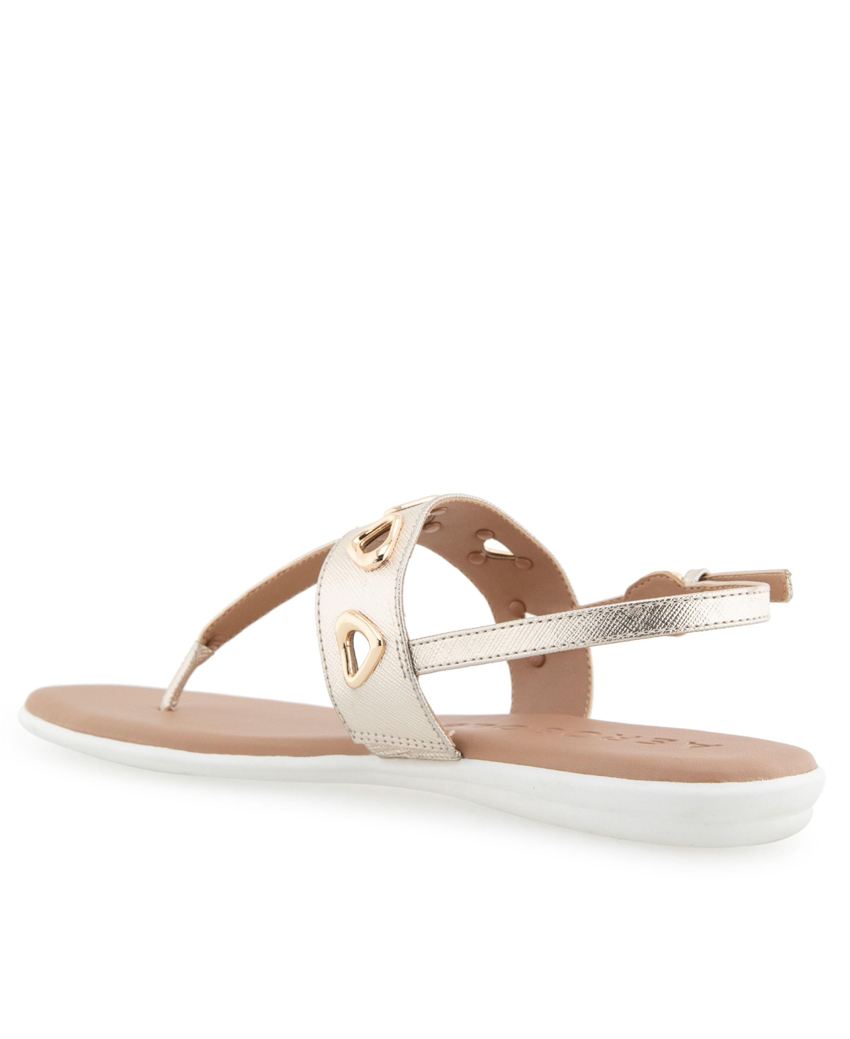 AEROSOLES WOMEN'S LAGO ROUND TOE THONG SANDALS 