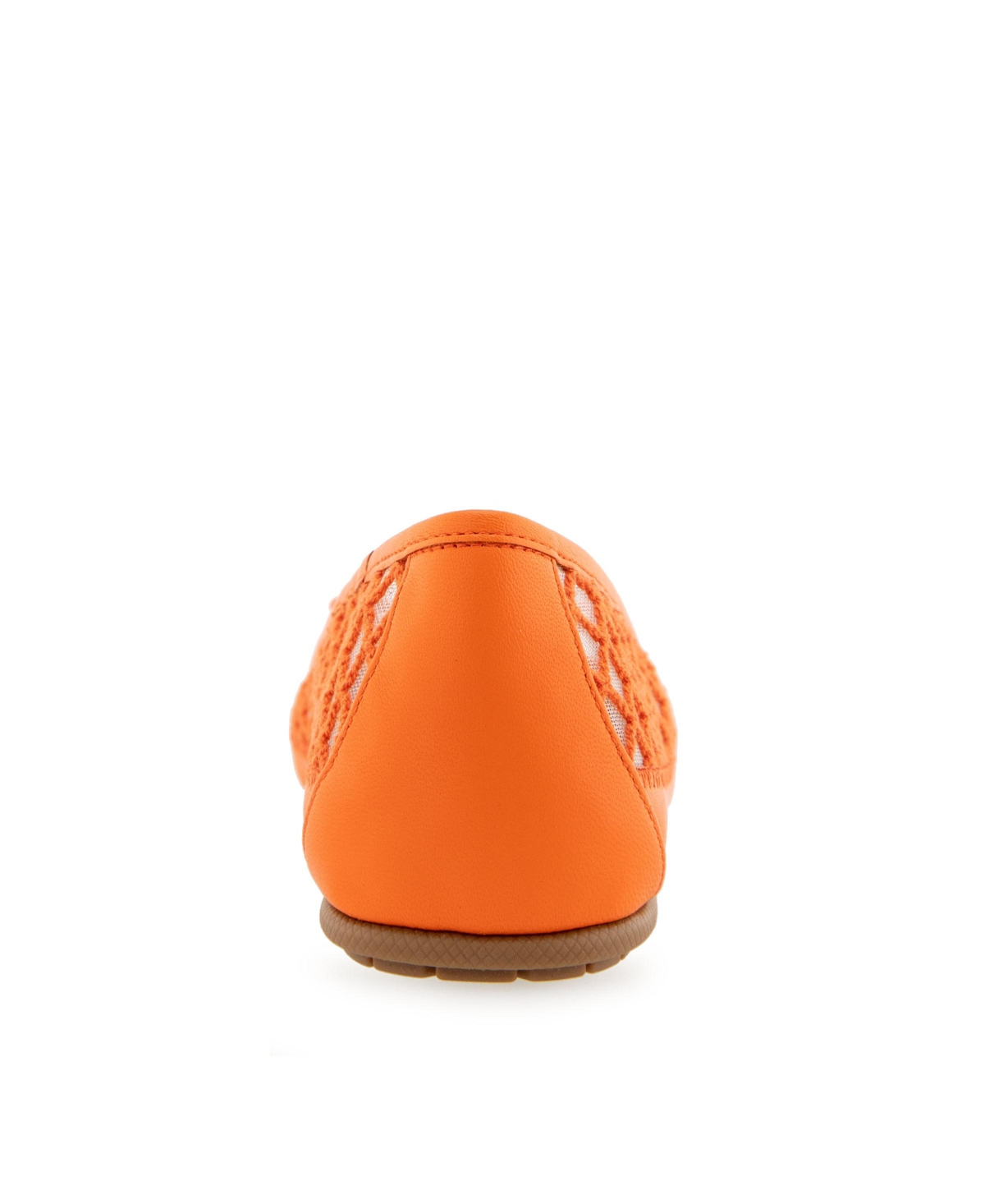 Aerosoles Women's Palma Round Toe Ballet Flats In Bright Orange Mesh