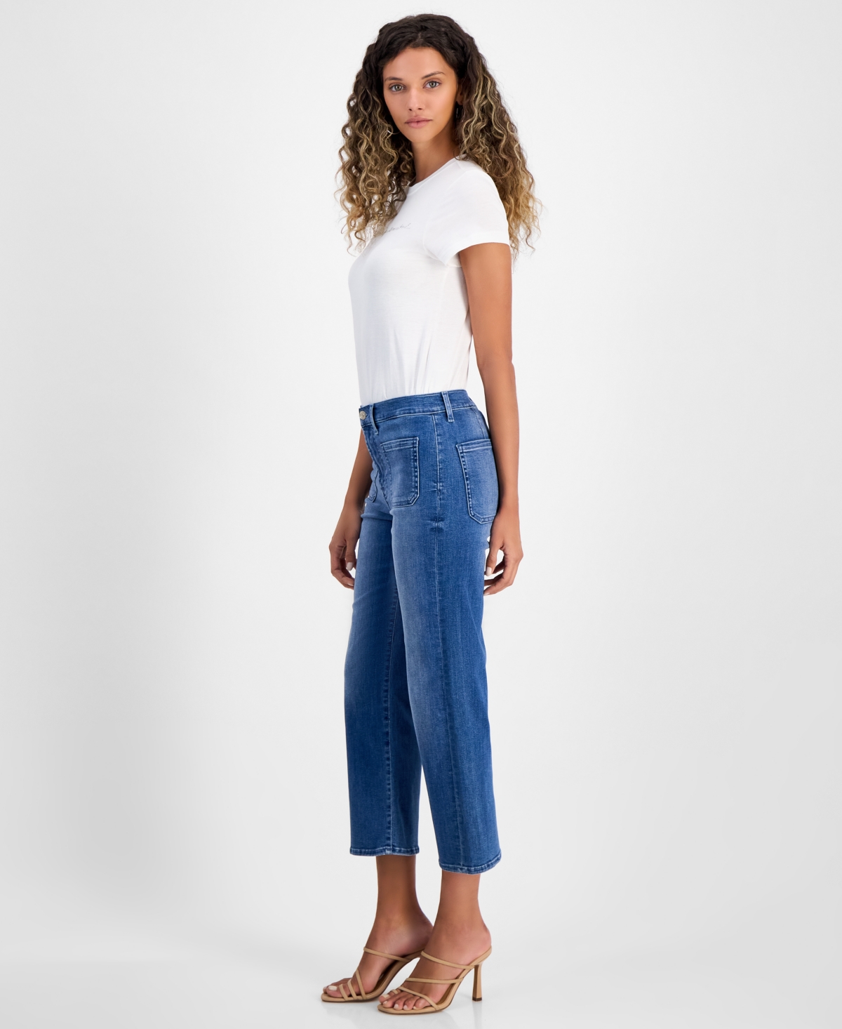 7 For All Mankind Women's Alexa High-rise Cropped Cotton Jeans In Safi