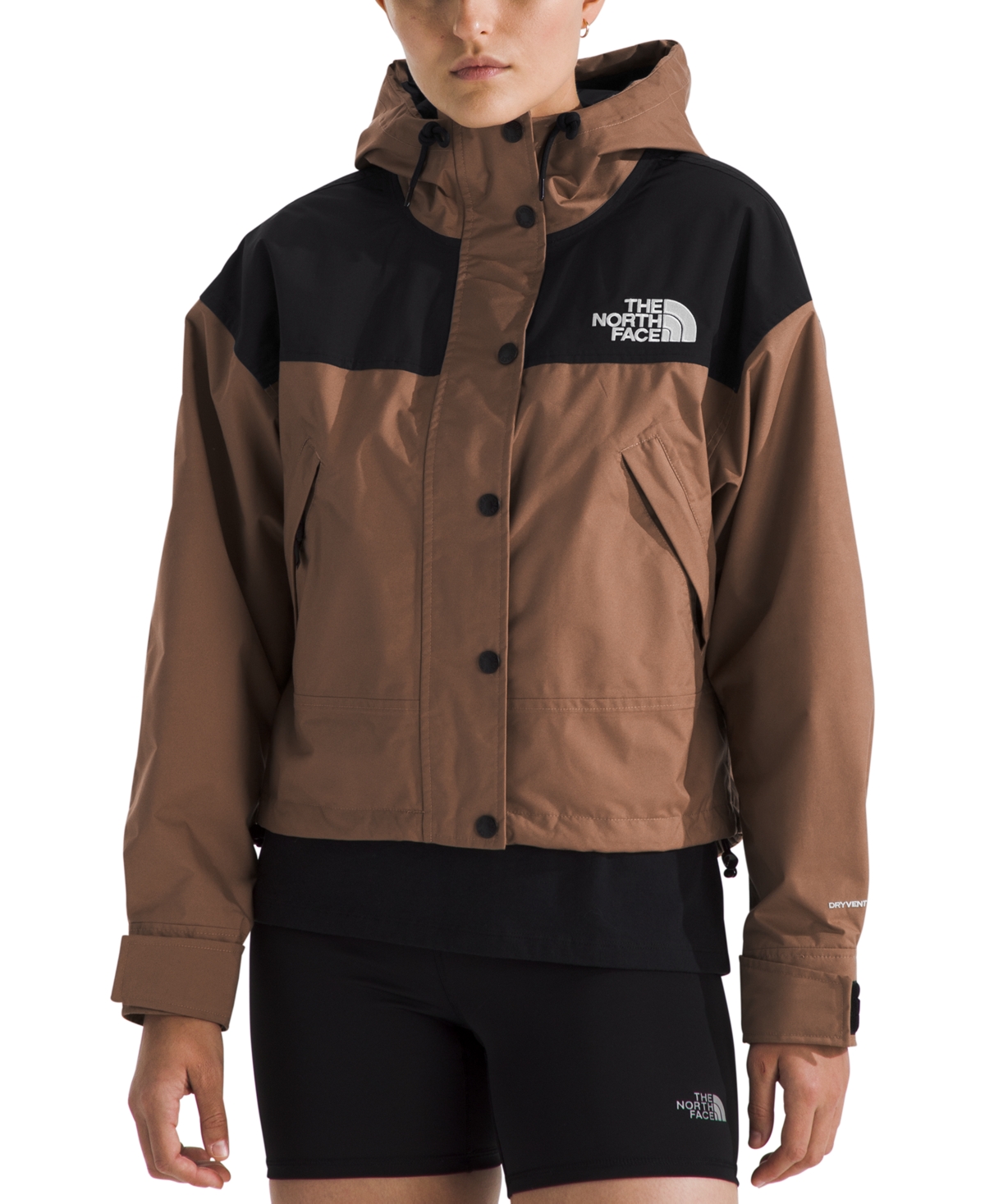 Shop The North Face Women's Reign On Jacket In Latte,tnf Black