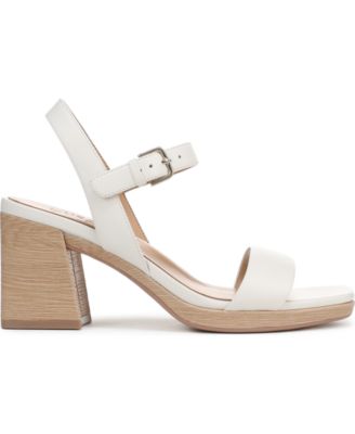 Women's Rose Block Heel Open Square Toe Platform Sandals