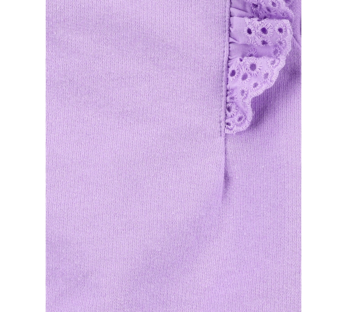 Carter's Baby Girls Cotton Bodysuit, Flutter Top & Shorts, 3 Piece Set In Purple