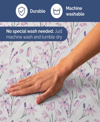 4 Piece Microfiber Floral Sheet Set - King