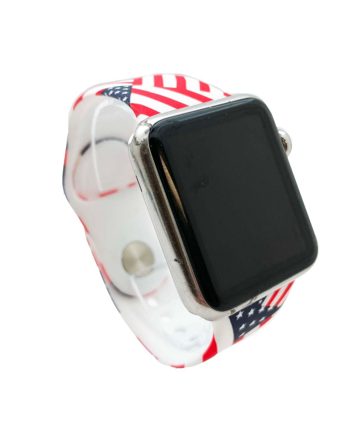 Olivia Pratt American Flag Printed Silicone Apple Watch Band