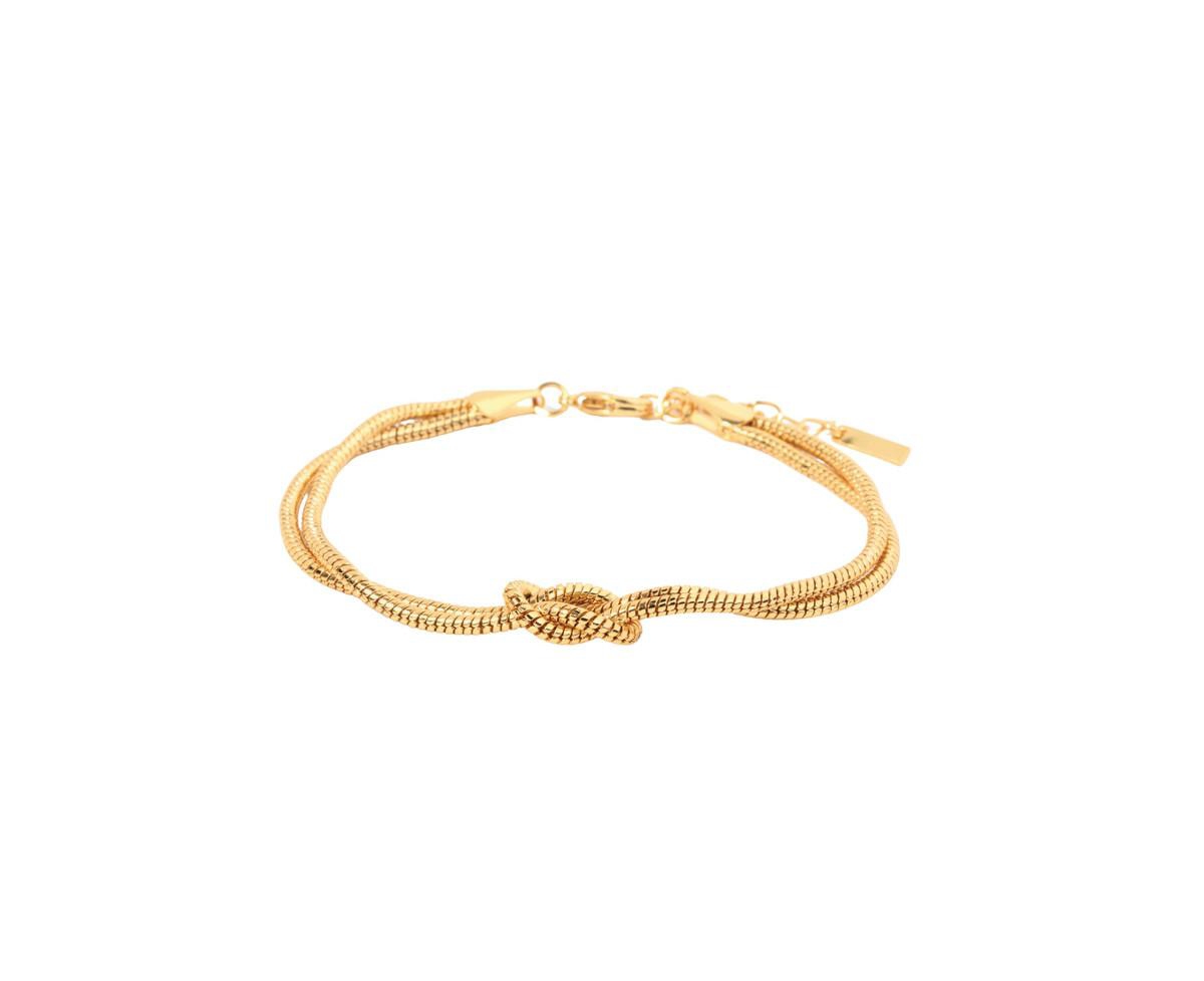 Love Knot Bracelet in 14K Gold-Plated Brass - Gold
