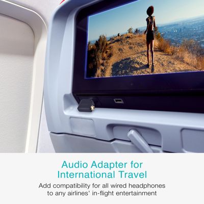 Airplane Headphone Adapter for in-Flight Entertainment Systems - Dual 3.5mm Male to 3.5mm Female