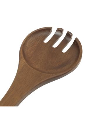 Laurelton 3 Piece Large 13" Acacia Wood Salad Serving Bowl Set w/ 2 Serving Tools