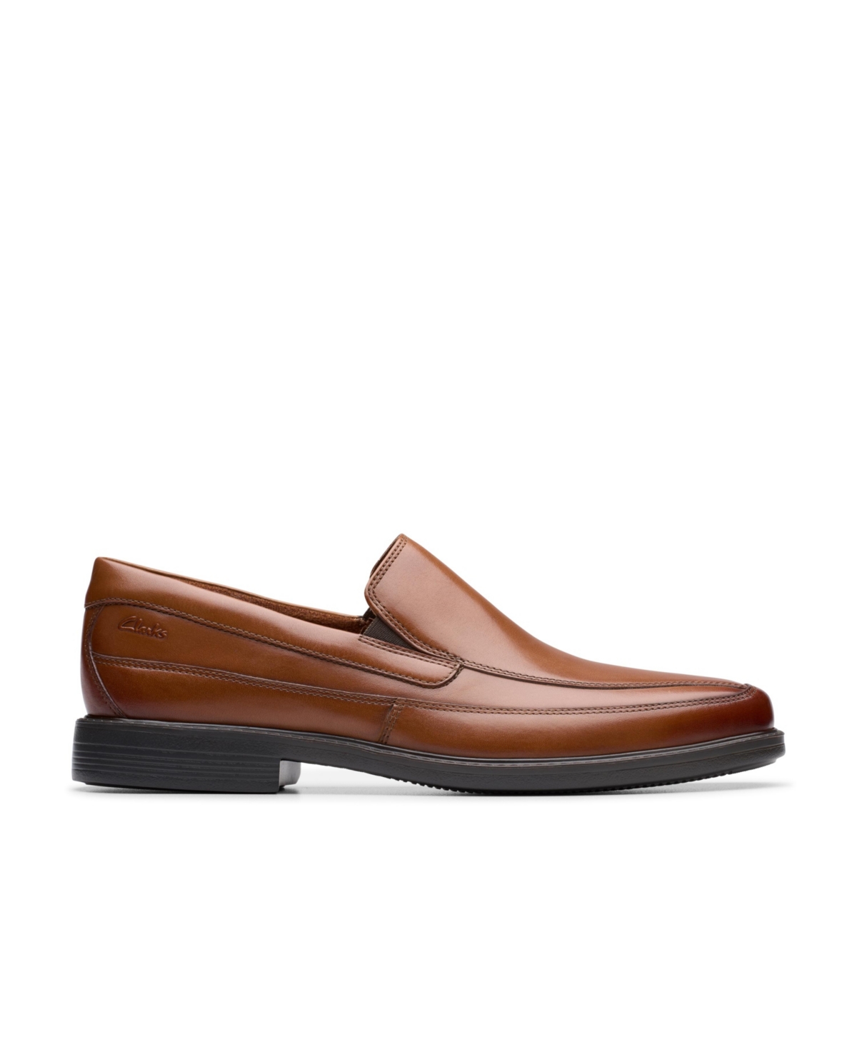 Clarks Men's Collection Cosgrove Free Leather Dress Loafer In Dark Tan Leather