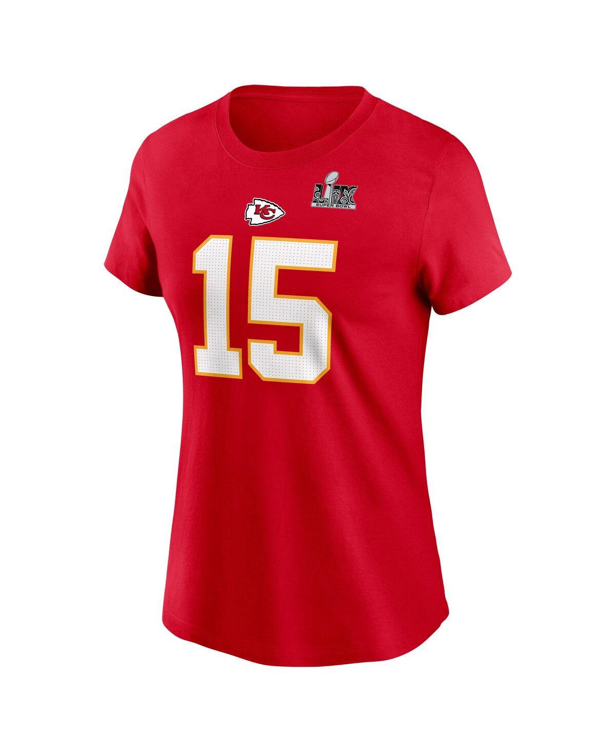 Nike Women's Patrick Mahomes Red Kansas City Chiefs Super Bowl Lix Name Number T-shirt In Red