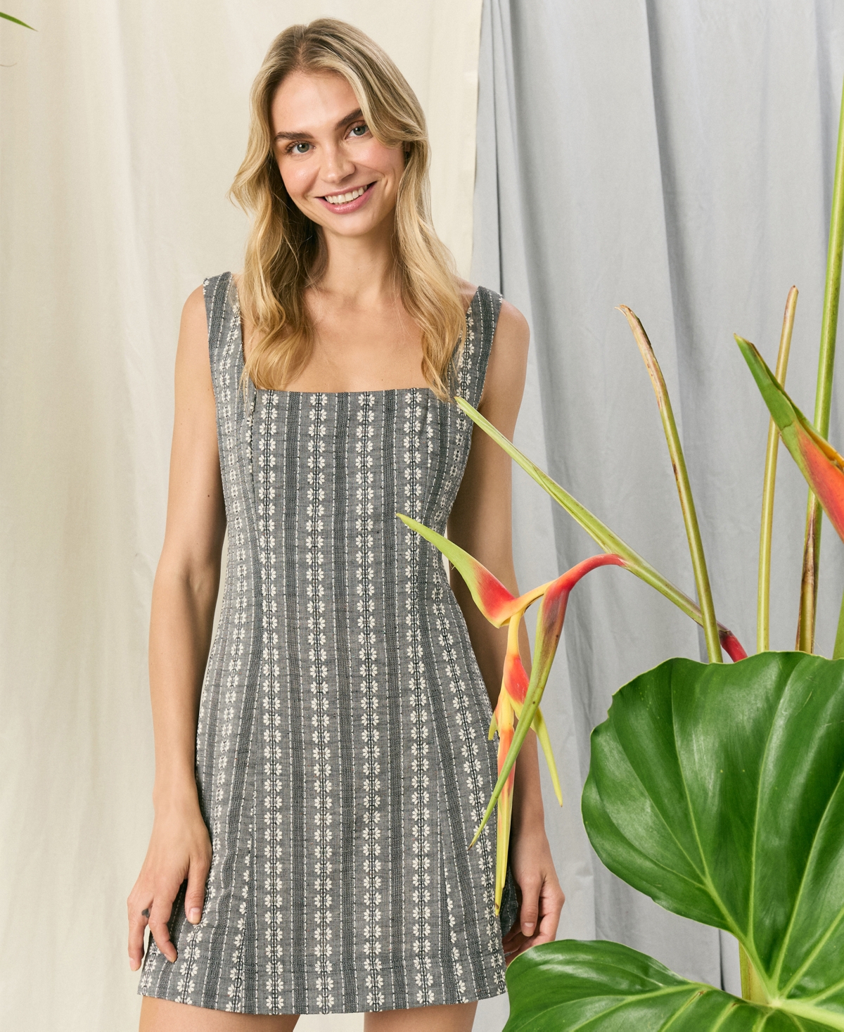 THE GOOD JOURNEY WOMEN'S COTTON PRINTED A-LINE DRESS 