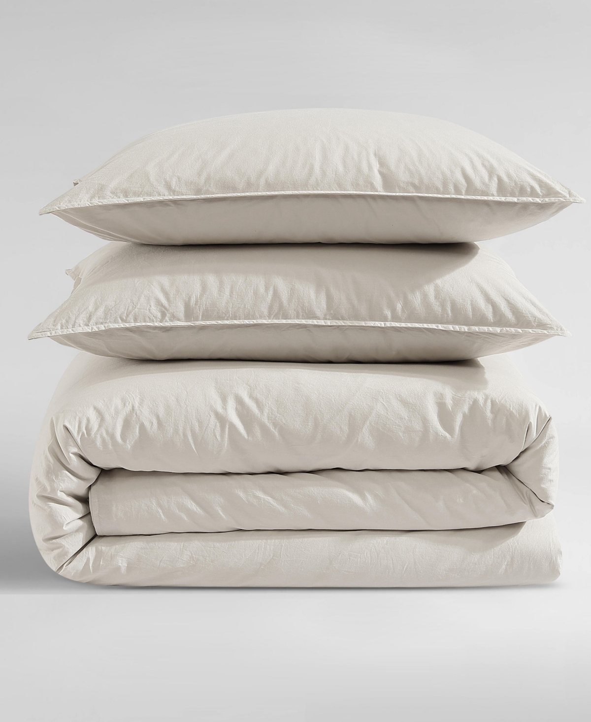Calvin Klein Washed Percale Solid 2-pc. Comforter Set, Twin/twin Xl In Light Beige