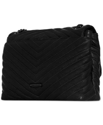 Edie Medium Leather Flap Shoulder Bag 