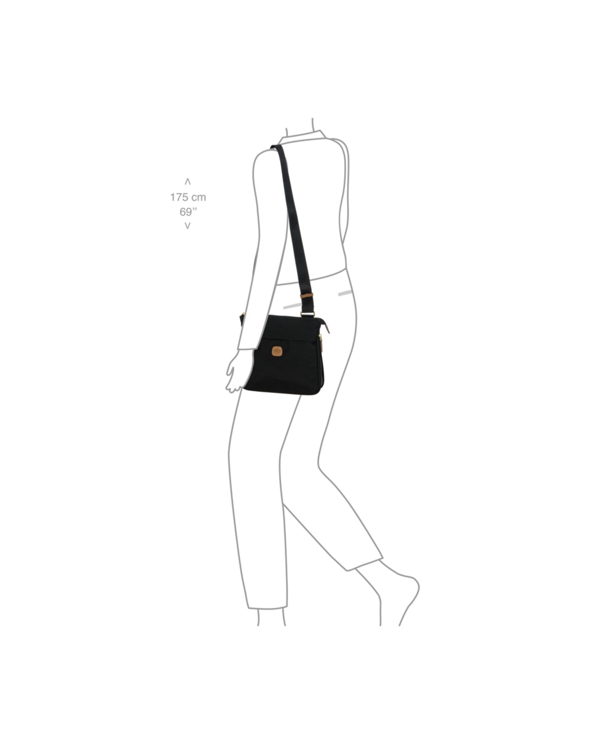 Bric's Milano X-travel Expandable Shoulderbag In Black