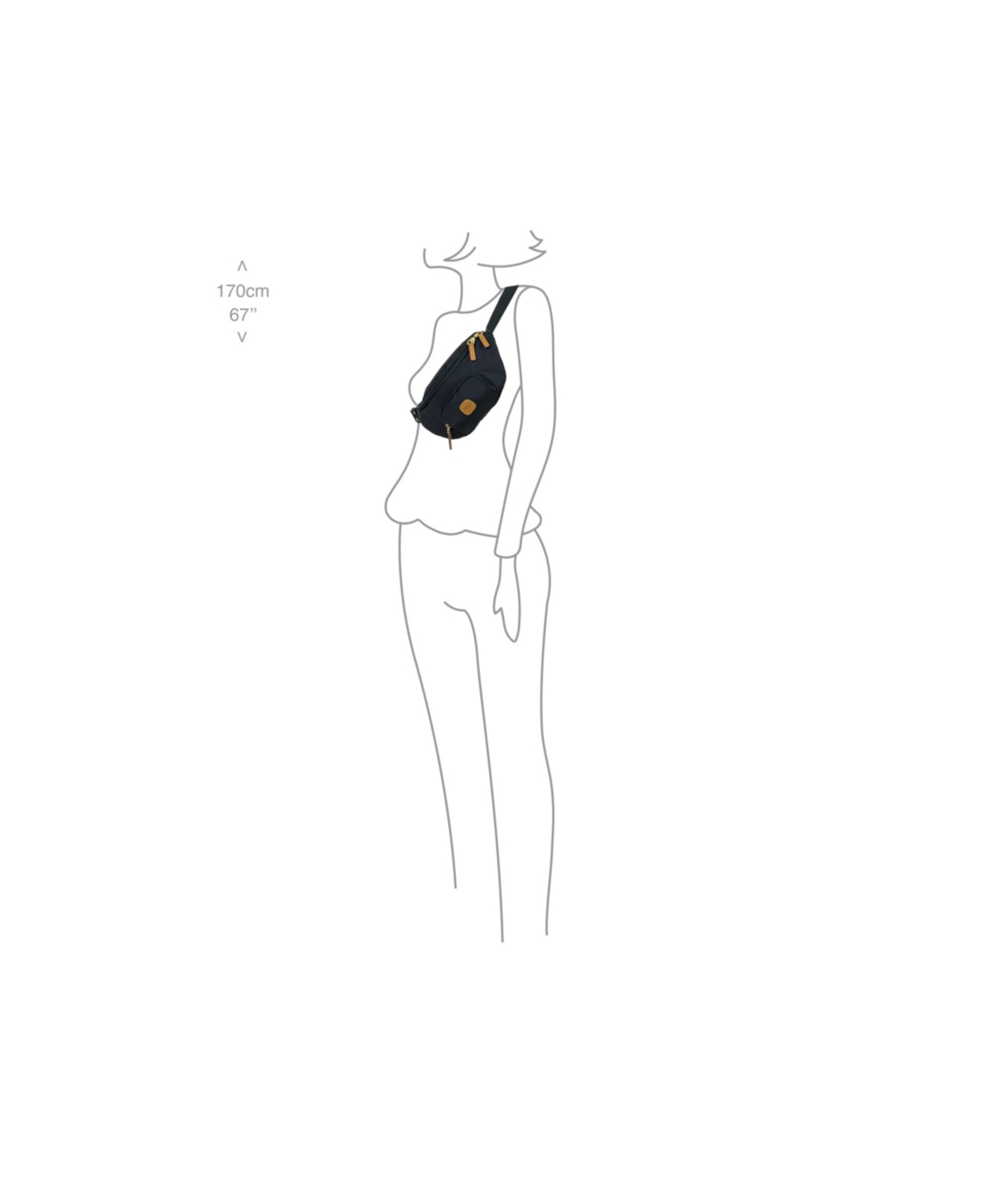 Bric's Milano X-travel Belt Bag In Navy