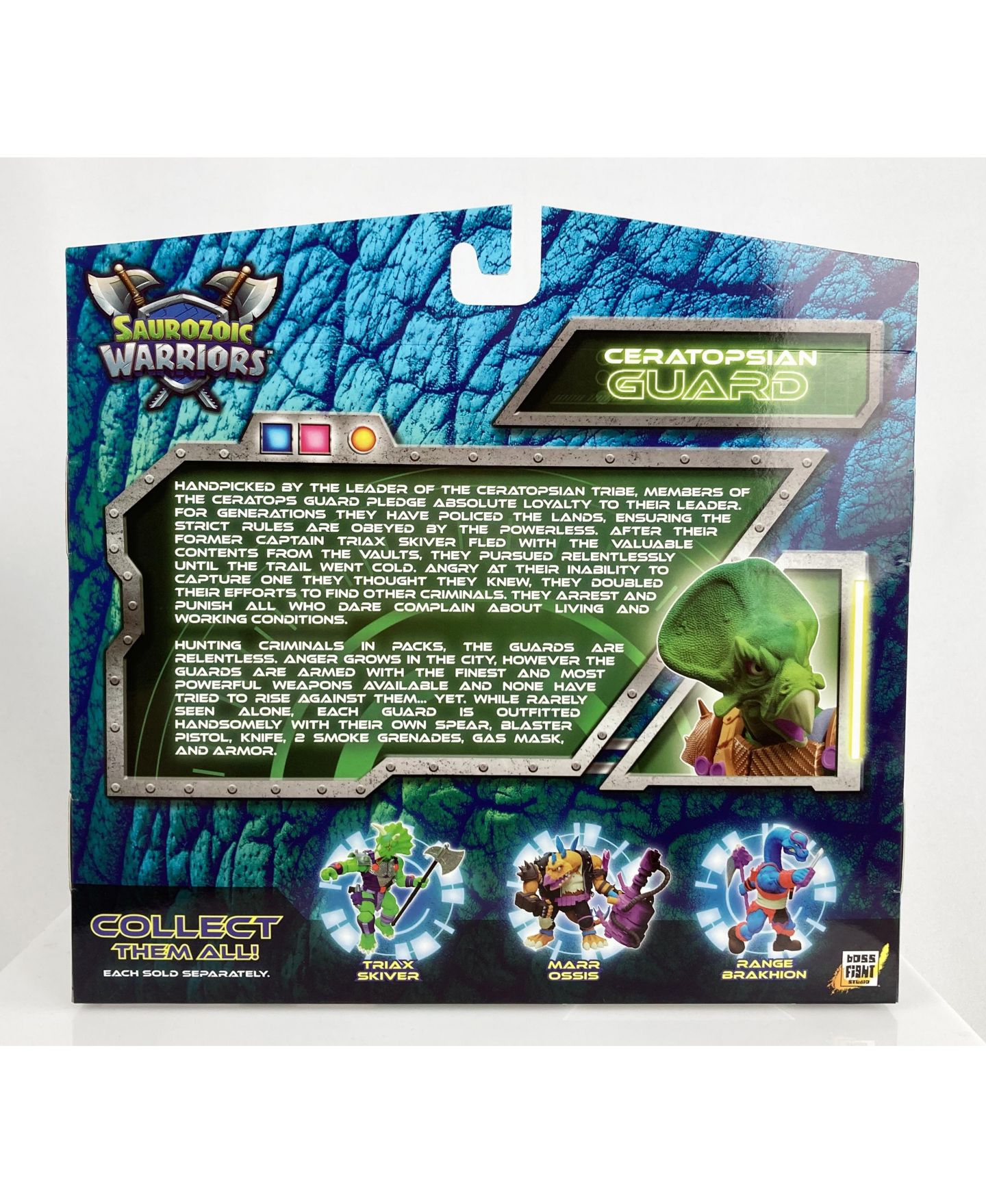 Подвижная фигурка Saurozoic Warriors Dinosaur Ceratopsian Guard, 6 дюймов, от 8 лет, цвет: Open Miscellaneous — фото 10
