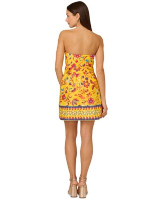 by Adrianna Papell Women's Cotton Printed O-Ring Dress