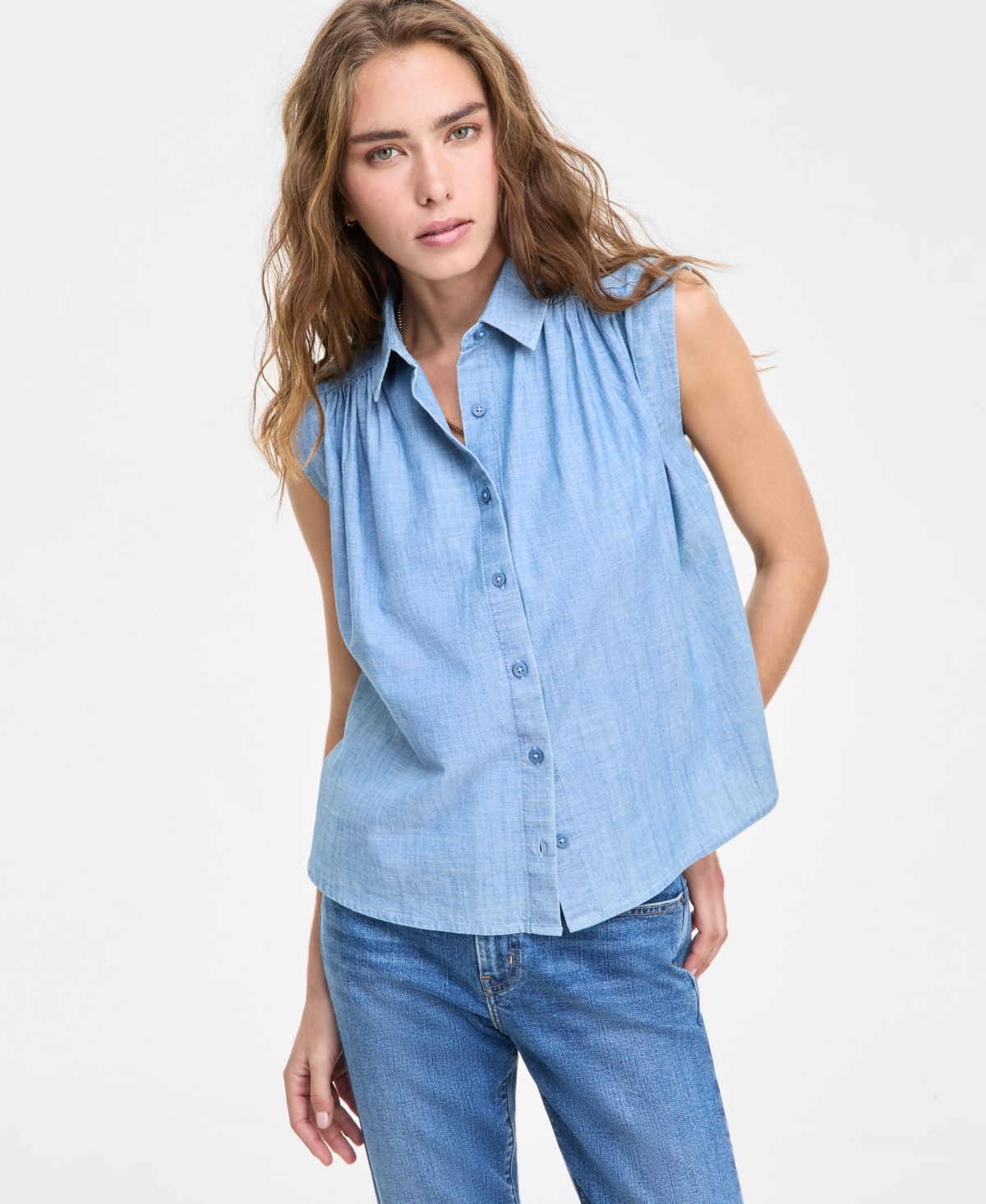 Levi's Women's Gracen Cotton Button-Front Blouse