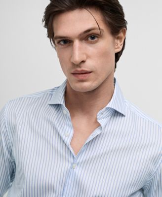 european slim fit dress shirts CASUAL SHIRT Light blue 29 / XL / China main image 1