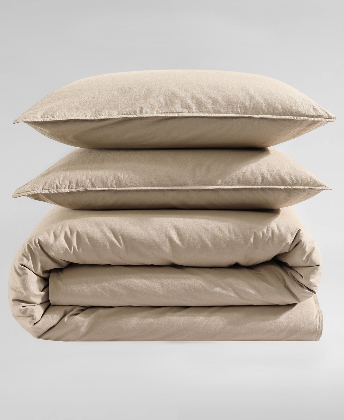 Calvin Klein Washed Percale Solid 2-pc. Comforter Set, Twin/twin Xl In Camel Brown