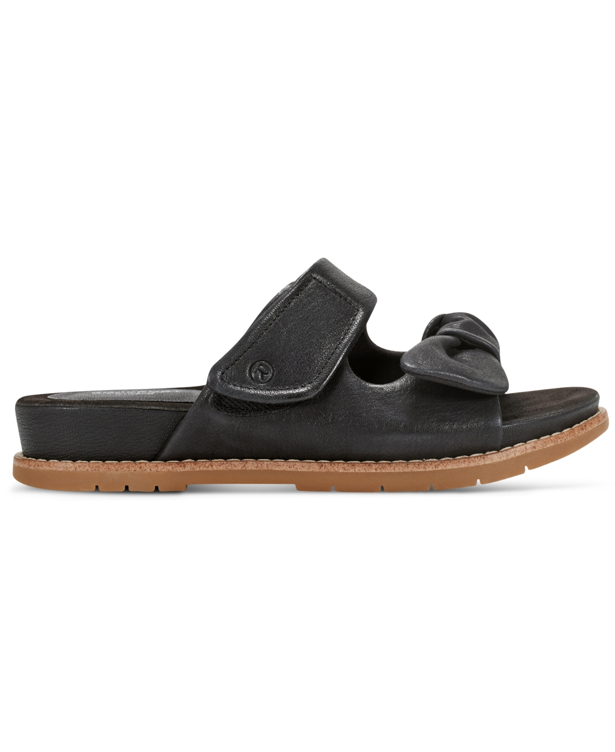 Shop Rockport Women's Zova Open Toe Casual Flat Sandals In Black Leather