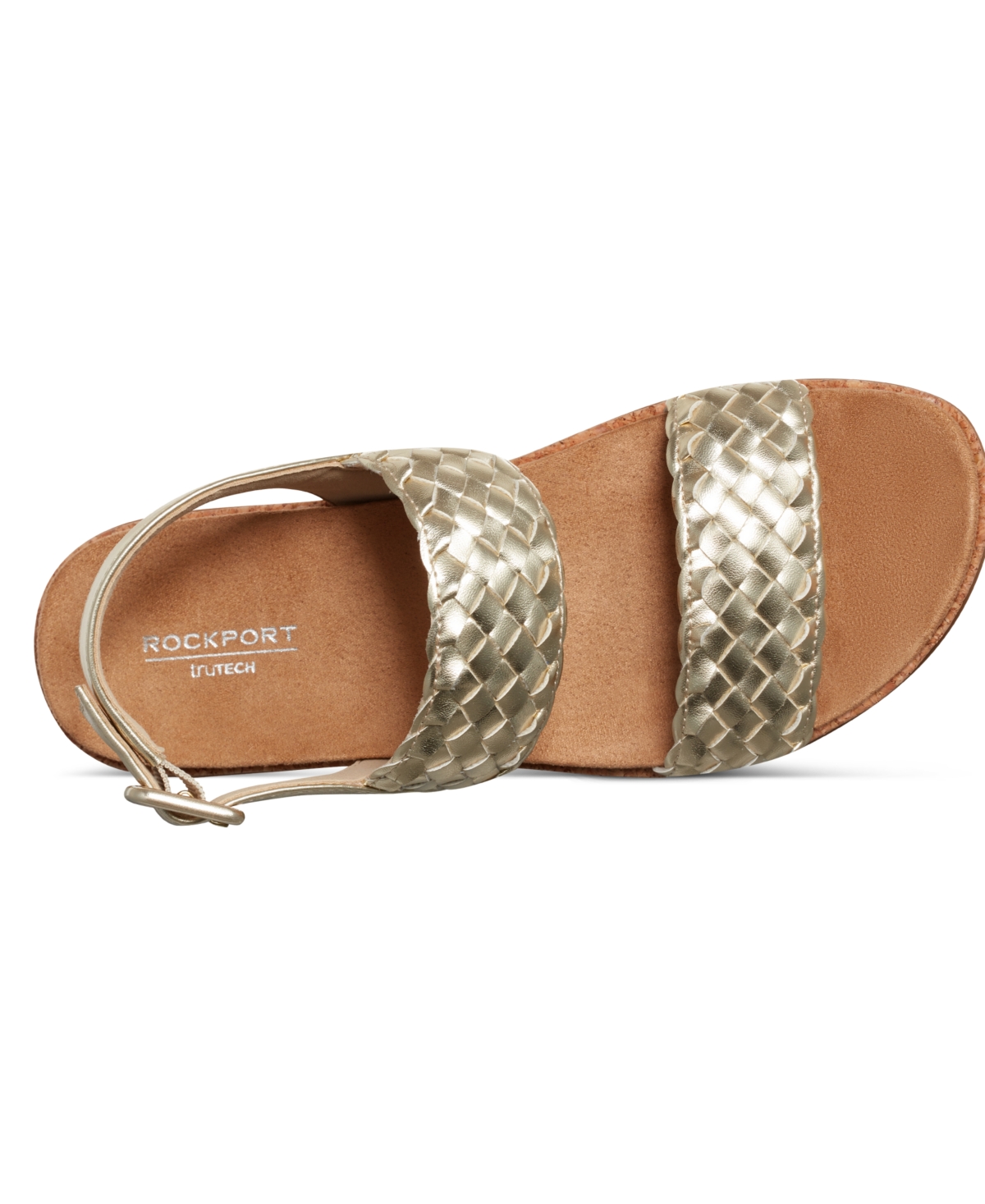 Shop Rockport Women's Yarelia Open Toe Casual Slingback Sandals In Gold