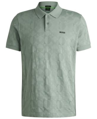 Men's Jacquard Circle Polo Shirt