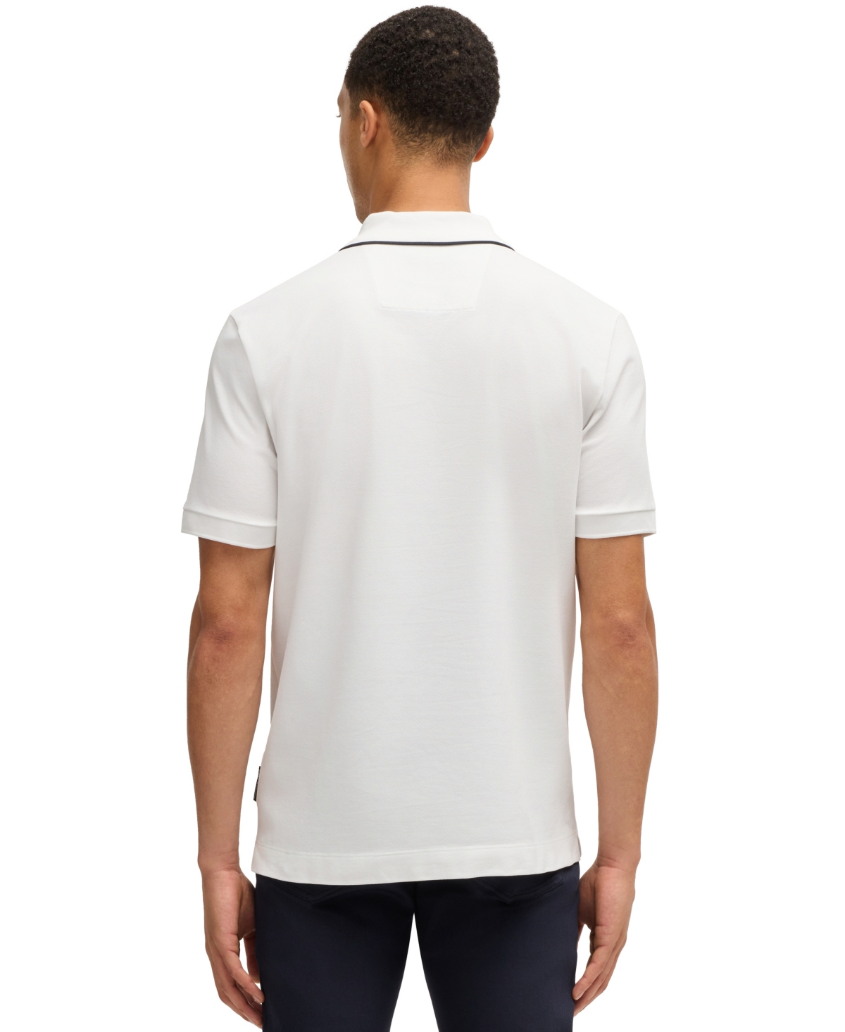 Hugo Boss X Porsche Paras Quarter Zip Polo Shirt In Natural