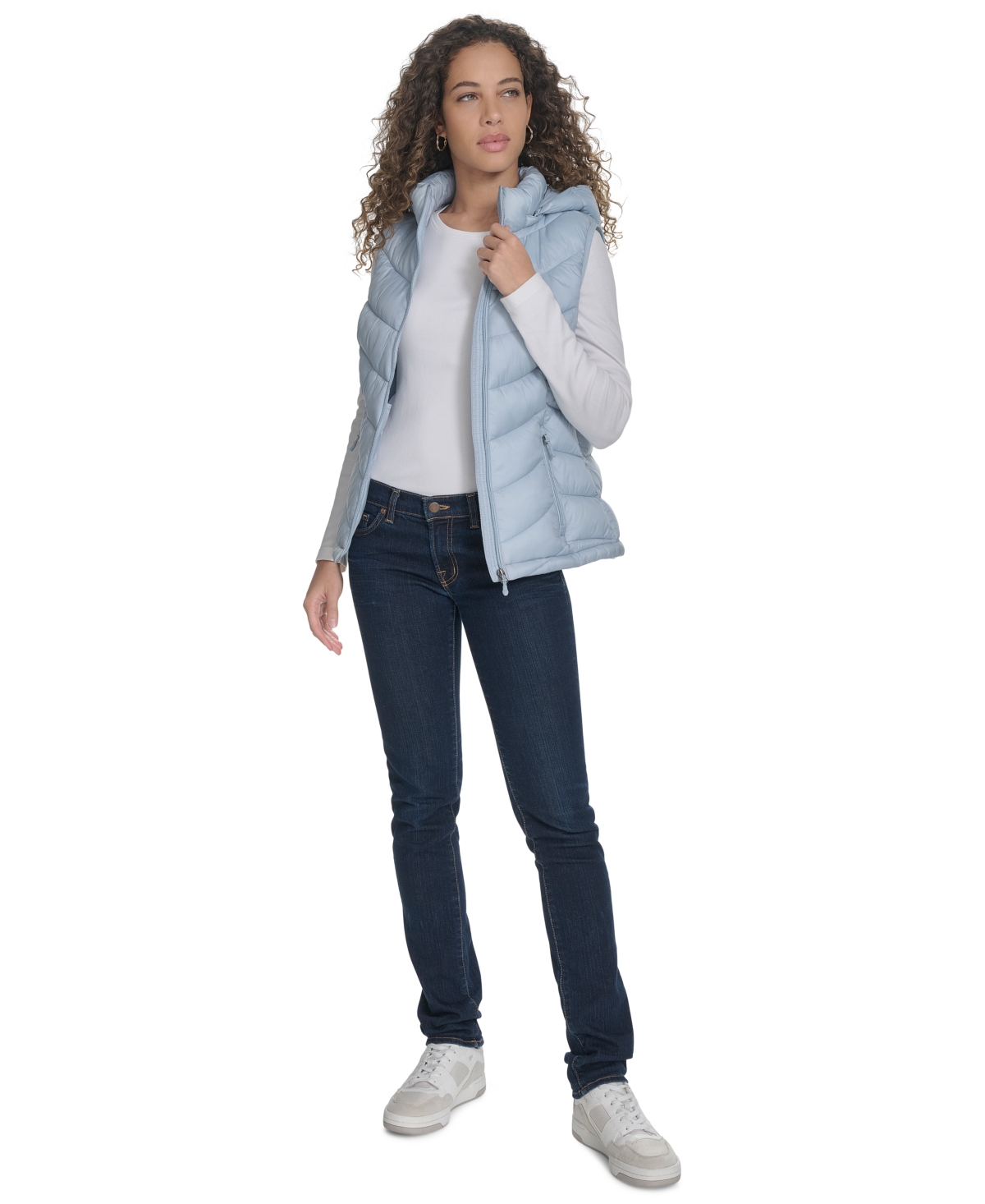 Shop Charter Club Women's Packable Hooded Puffer Vest, Created For Macy's In Cove Blue
