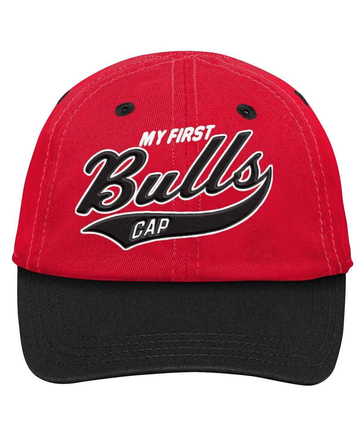 Outerstuff Baby Boys And Girls Red Chicago Bulls My First Tail Sweep Slouch Flex Hat In Red