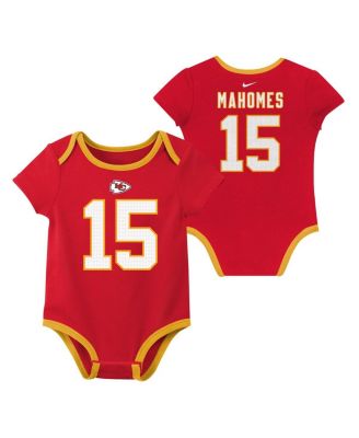 Baby Boys and Girls Patrick Mahomes Kansas City Chiefs Name Number 3-Pack Bodysuit Set