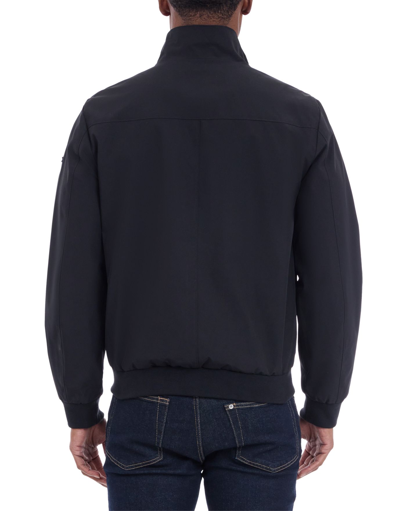Мужская куртка Michael Kors Solid-Color Stand-Collar Hipster, цвет: Чёрный — фото 4