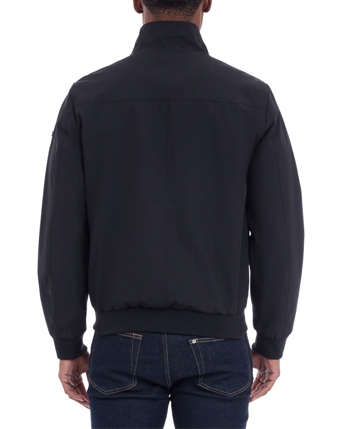 Michael Kors Men's Solid-color Stand-collar Hipster Jacket In Blue