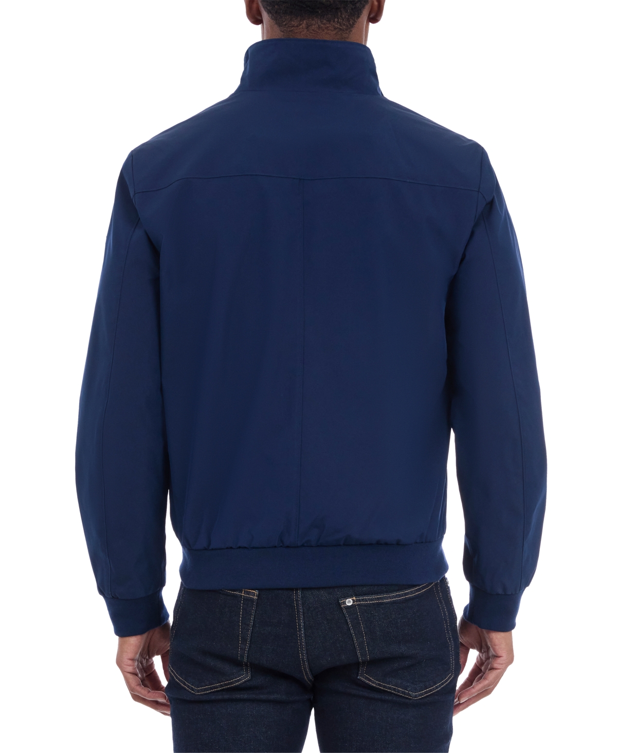 Michael Kors Men's Solid-color Stand-collar Hipster Jacket In Blue