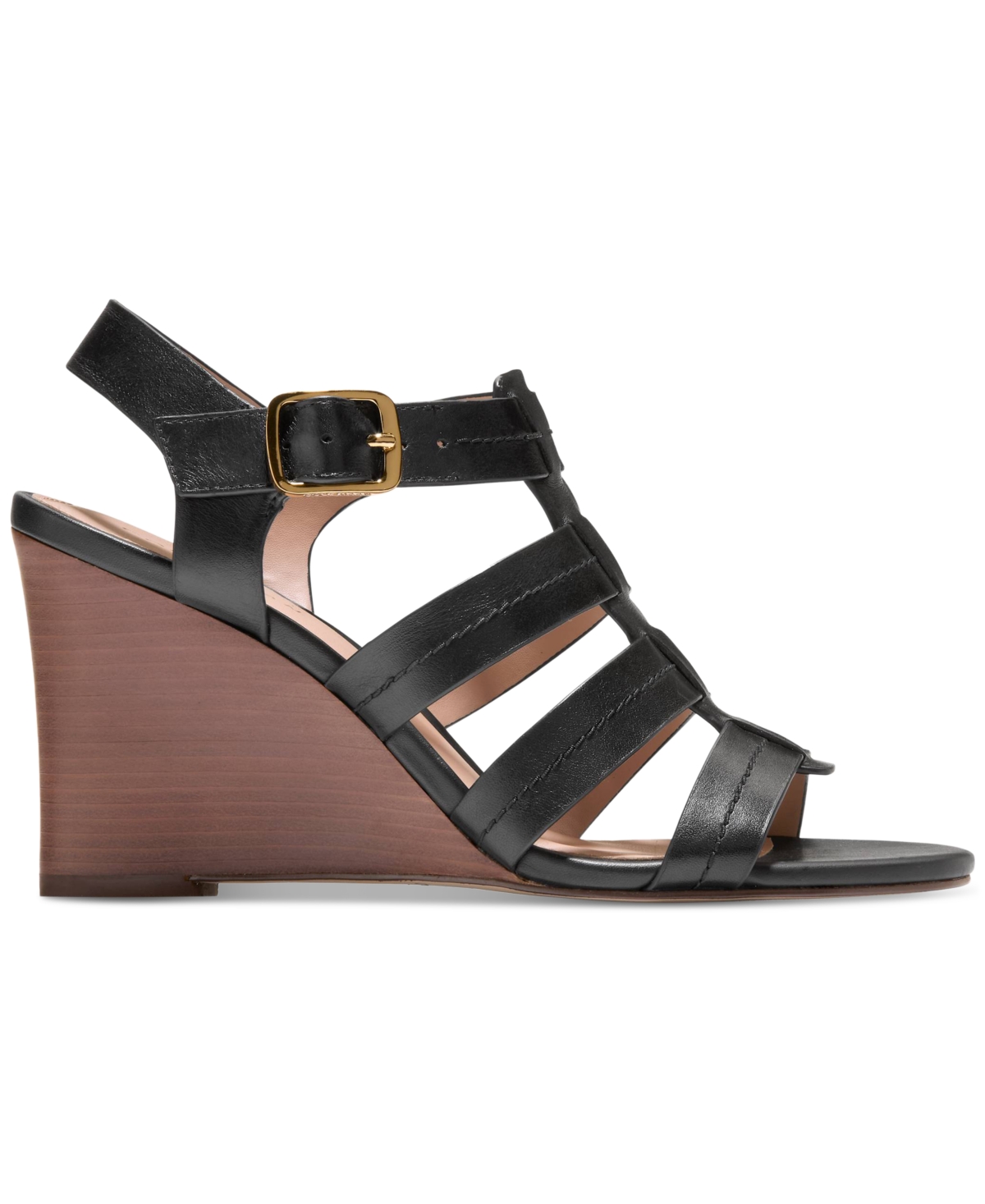 Cole Haan Josie Fisherman Sandal In Black Leather