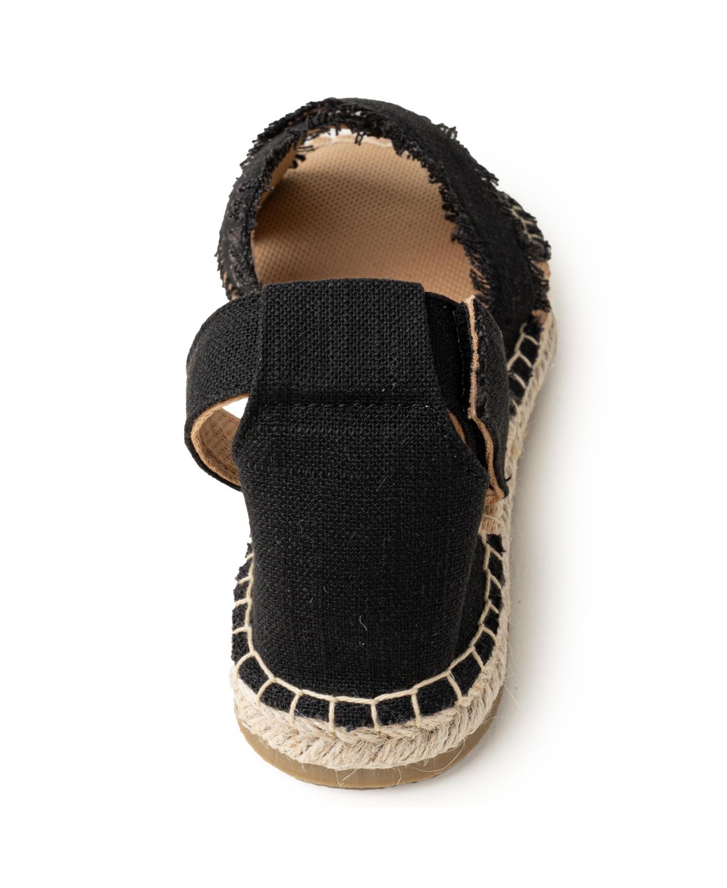 Женские сандалии Minnetonka Pemma Ankle Strap Espadrille, цвет: Чёрный льняной — фото 3