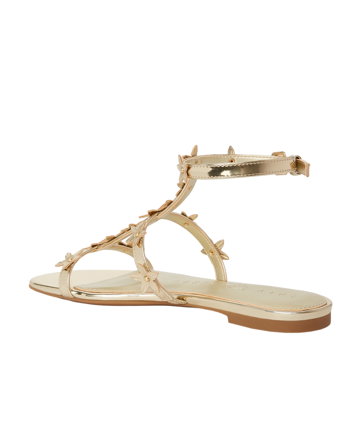 Shop Katy Perry Women's Halie Gladiator Round Toe Sandals In Champagne