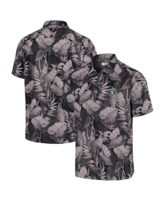 Tommy Bahama - Men's Black Las Vegas Raiders Big Tall Coast Nuevo Fronds IslandZone Button-Up Shirt