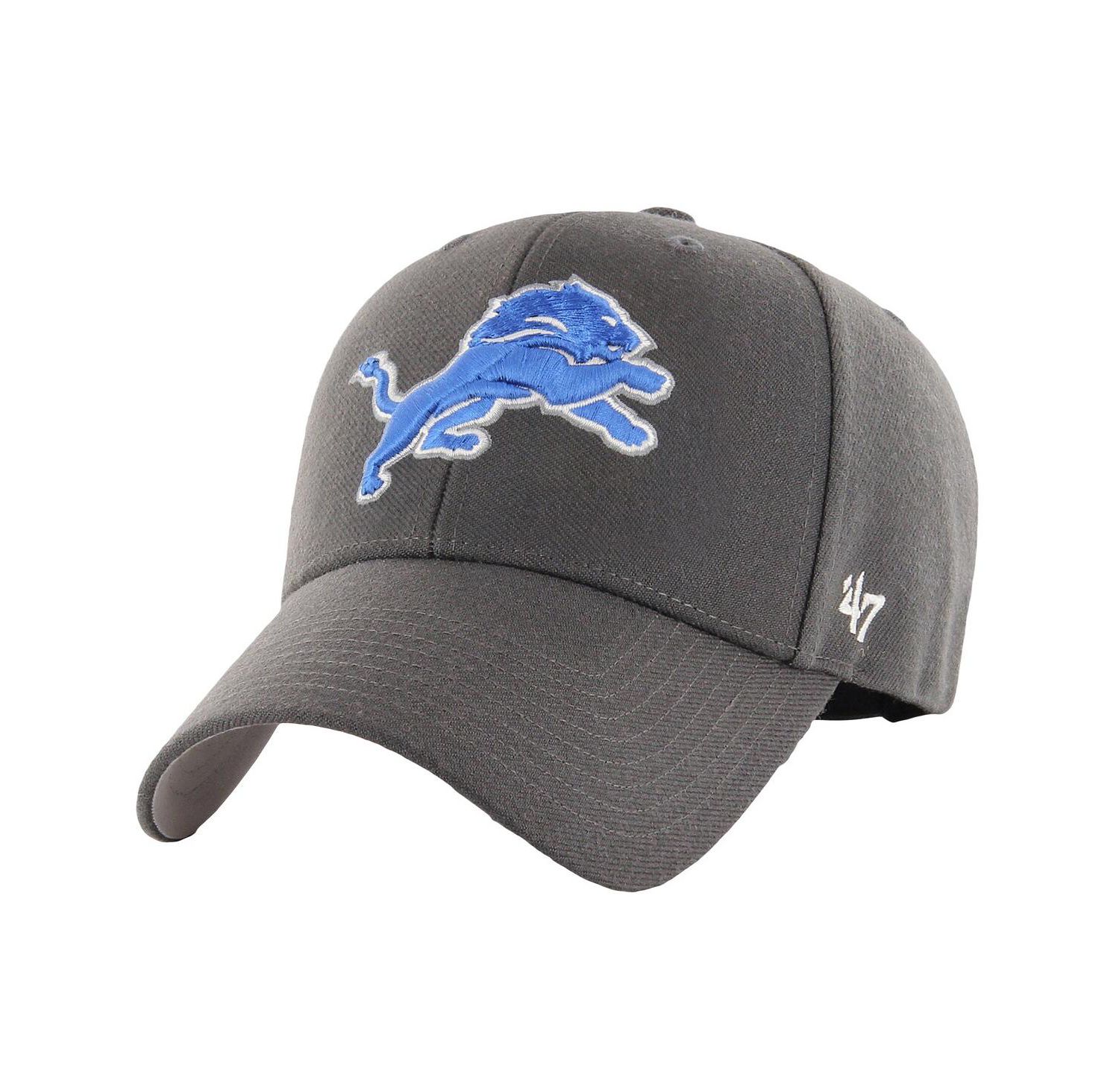 Men's Charcoal Detroit Lions MVP Adjustable Hat