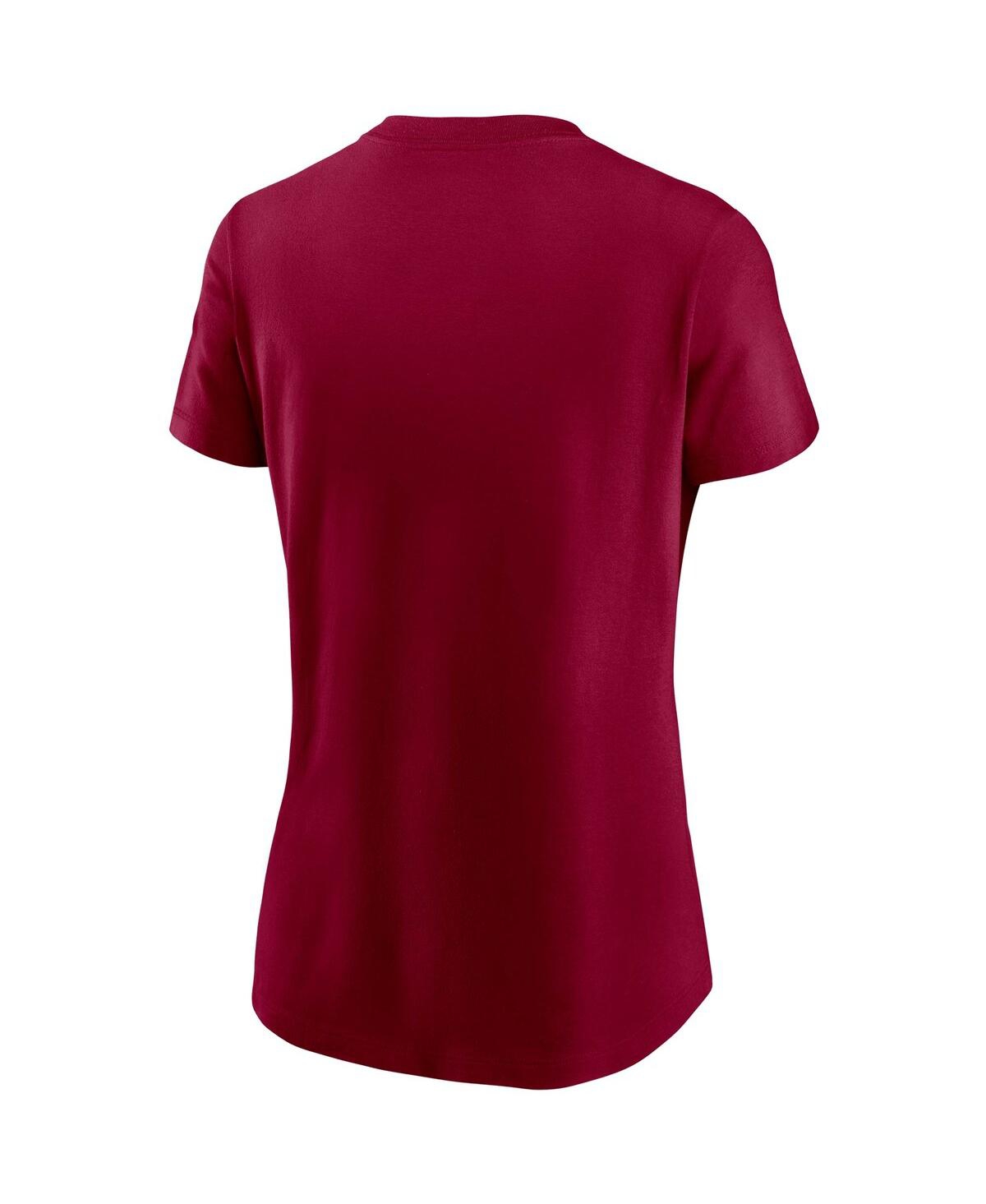 Nike Women's Burgundy Washington Football Team Logo Essential T-shirt In Burgundy