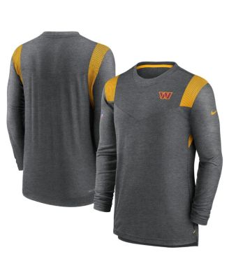 Nike - Men's Heather Charcoal Washington Commanders Player Performance Long Sleeve T-Shirt