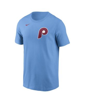 Men's J.T. Realmuto Light Blue Philadelphia Phillies Fuse Name Number T-Shirt