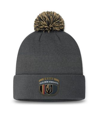 Fanatics - Men's Charcoal Vegas Golden Knights 2024 NHL Draft Cuffed Knit Hat with Pom