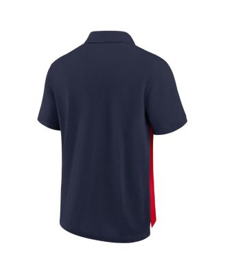 Men's Navy/Red New England Patriots Blitz Pique Polo
