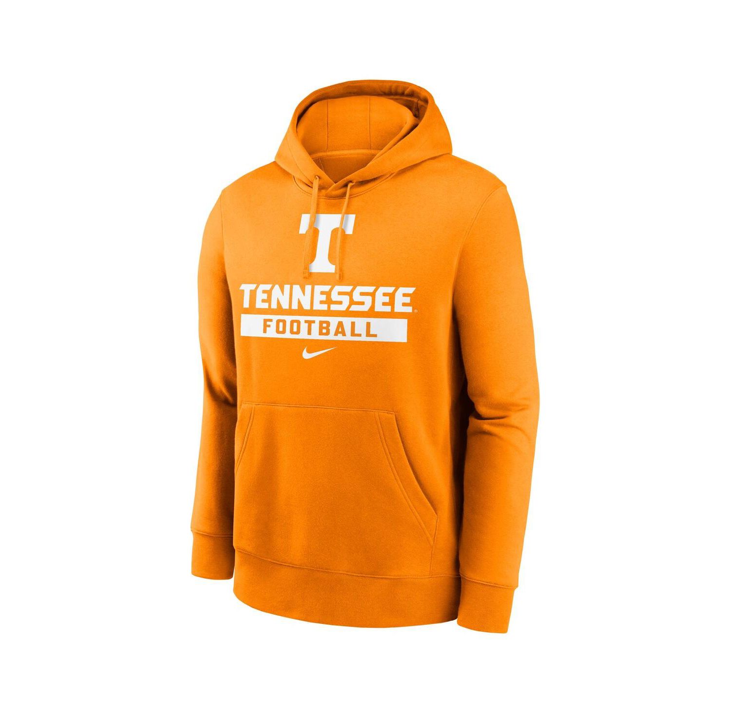 Men's Tennessee Orange Tennessee Volunteers Football Stack Club Fleece Pullover Hoodie