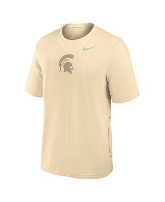 Men's Cream Michigan State Spartans Primary Statement Two-Hit Performance T-Shirt