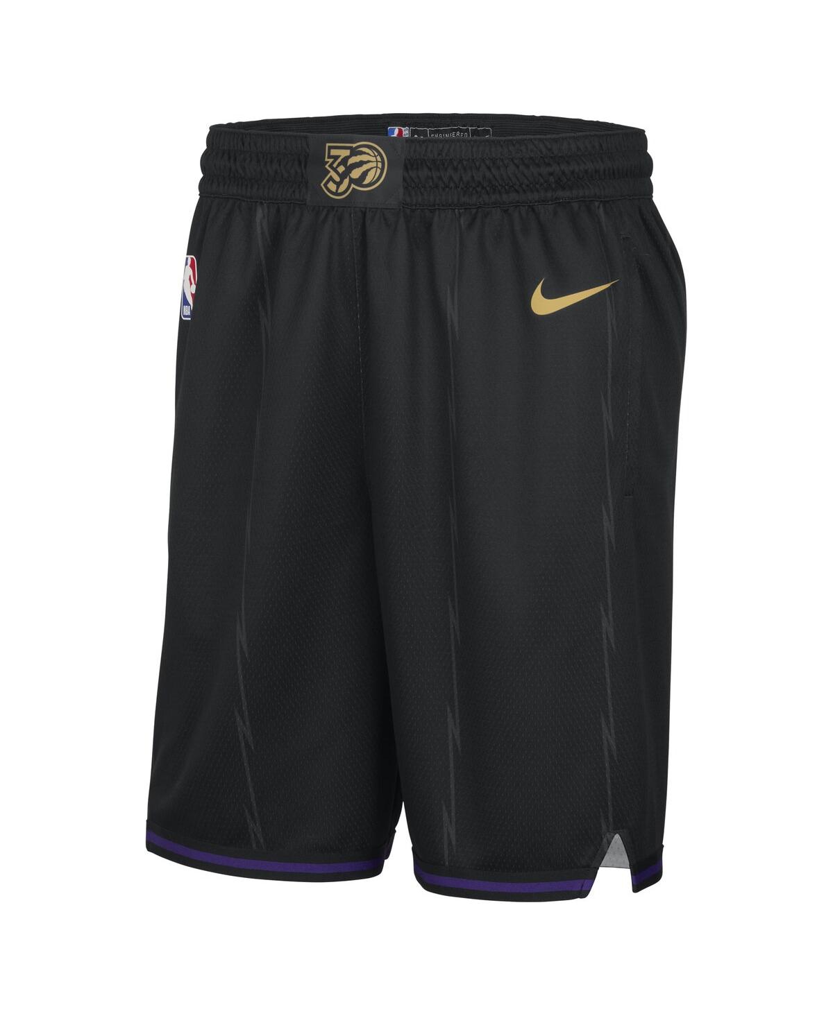Nike Men's Black Toronto Raptors 2024/25 City Edition Swingman Shorts In Black
