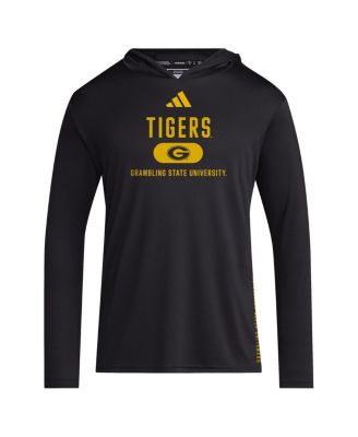Men's Black Grambling Tigers 2024 Sideline Hooded Long Sleeve T-Shirt